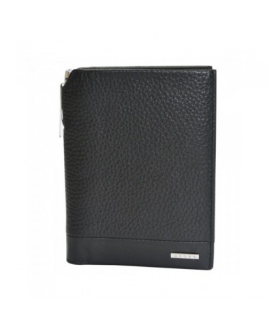 Global Passport Wallet With Cross Pen-Black