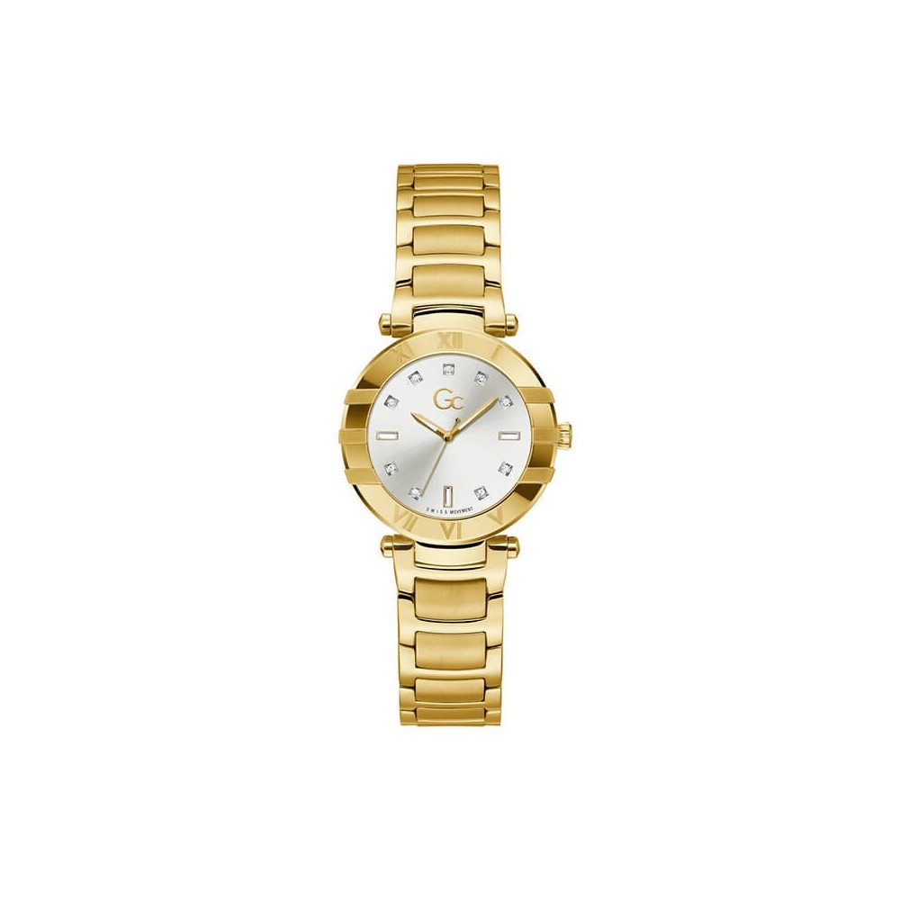Montre Femme GC Pure Chic 32mm - Cadran Blanc Acier - Étanche 100m